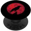 Raven Crow Bird Animal Feather fly smart Corvo di fronte a un ambiente di uccelli corvo luna PopSockets PopGrip Adesivo