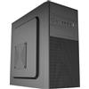 Akyga AK19BK Micro Tower - Case per PC compatto con USB-C, USB 3.0 e audio HD, supporta Micro ATX, Mini ITX, Flex ATX, per uso in ufficio e a casa, senza alimentatore, nero