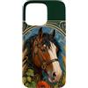 Belle Epoque Animals Custodia per iPhone 15 Pro Max Cavallo da tiro Clydesdale Art Nouveau