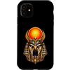 Wholesome Sketch Co Custodia per iPhone 11 Ra Sun Disk Falcon Dio Antico Egitto Mitico Arte