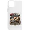 Red Whites and Tired Co. Custodia per iPhone 14 Plus Design rosso bianco e stanco, solo riposo miei occhi