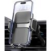 Hoppac Porta Telefono Auto Bocchette Aria, Gancio Regolabile Migliorato Supporto Cellulare Automobile, Rilascio Rapido, Rotazione 360 Gradi, Reggi Poggia Universale Smartphone iPhone Max Android 4-7