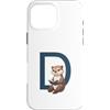 Timowo Studio Custodia per iPhone 16 Pro Max Lontra Con Libro Lettera D