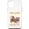 H9Shop Happy Birthday Was Born On August Custodia per iPhone 12/12 Pro Questo re è nato il 2 agosto Buon compleanno a me e a te