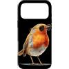 Robin Bird Outfit Custodia per iPhone 17 Pro Max Incredibile pettirosso con occhiali e piume