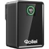 Rollei Batteria V-Mount Rollei V2 Pro 99Wh, 6400mAh/14.4V V Mount Battery con Ricarica Rapida USB-C PD 100W Batteria V-Lock con Display/Luce LED e Porte 2 USB-C/D-Tap/BP/USB-A/DC, Batteria-V-Mount-Battery