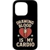 Healthcare Fitness Lab Tech Medical Sarc Custodia per iPhone 15 Pro Phlebotomist Pun Divertente Infermiera Umorismo Sangue Draw Cardio Scherzo