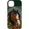 Belle Epoque Animals Custodia per iPhone 14 Plus Cavallo da tiro Clydesdale Art Nouveau