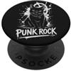 Punk Rock Cat Attitude Punk Rock Gatto Nero Felino Anarchia Ribelle Musica PopSockets PopGrip Adesivo