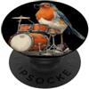 Robin Bird Outfit Divertente pettirosso con gli occhiali con effetto tamburi a dondolo PopSockets PopGrip Adesivo