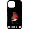 Robin Bird Outfit Custodia per iPhone 16 Pro Max Fantastico costume da pettirosso per gli amanti degli uccelli e degli animali