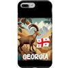 Cool Georgia Outfit Custodia per iPhone 7 Plus/8 Plus Bella vista montagna con stambecco alpino in Georgia colori