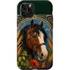 Belle Epoque Animals Custodia per iPhone 11 Pro Cavallo da tiro Clydesdale Art Nouveau