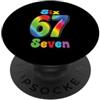 Maglietta Meme Divertente 67 Sei Sette 6 67 Sei Sette 6-7 Dolce Brainrot Italiano Meme Per Bambini PopSockets PopGrip Adesivo