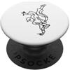 Minimalist Line Art Urban Dance Aestheti Breakdancer Line Art Hip Hop Danza PopSockets PopGrip Adesivo