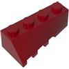XYEIUGO GDS-1167 Cuneo Inclinato 45° 4x2 Destra, 50 Pezzi-compatibile con Lego 43720, Parti DIY e Componenti MOC per Principali Marchi di Mattoncini, Colore:Rosso scuro 154
