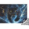 4A5W8E3N Pantera Fulmine 1000 Pezzi Puzzle di Carta per Adulti Animale Relax Carta Puzzle Decorazione da Parete 38x26cm/1000pcs