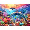 HUADADA Puzzle da 500 pezzi, puzzle per adulti, classico gioco educativo con delfini, bella decorazione, puzzle