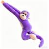 Generic Armato di scimmia a braccia lunghe, peluche da appendere di 27,6 pollici, pupazzo di peluche con scimmia che fa rumore e braccia lunghe, per tiracurte, decorazione per camera (Purple)