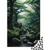 JQZKXNHPBR Foresta Torrente Puzzle 1000 Pezzi per Adulti Carta Scenico Relax Decorazione Casa Regalo 38x26cm/1000pcs