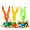 TK Gruppe Timo Klingler 3X Erba di Mare per Bambini ed Adulti - Piscina e Spiaggia - Giocattolo Acquatico per Giochi di Immersione - Anelli e Bastoni per Immersioni (3X Erba di Mare)