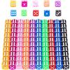 HAXIHA 100 Pezzi Dadi Impostato 12 mm Traslucidi Colorati,6 Facce Dadi da Gioco,per Giocare ai Giochi da Tavolo per Giochi e feste,10 Colori
