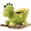 HOMCOM Cavallo a Dondolo per Bambini in Legno Dinosauro, Cavalluccio per Bambini, 60x33x45cm, Verde