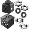 ZVBRSKM Fidget Toys, set da 8 pezzi Infinity Cube, Fidget Toy Adulto ti aiutano ad alleviare lo stress e ad aumentare la concentrazione, anti-stress per ufficio, scuola o casa, nero
