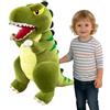 Generisch Peluche a forma di dinosauro, XXL gigante dinosauro, morbido peluche T-Rex per coccolare e sedersi, regalo per bambini e adulti (verde, 60 cm)