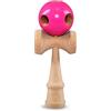 Ganzoo Kendama Beginner Pink Magenta in Legno di faggio, Dispositivo Tradizionale con Sfera Forata Diametro 6 cm, Corda in Nylon, 3 coppette di Presa, Altezza Totale 16 cm, Peso complessivo 144 g