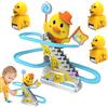 Generico Small Ducks Climbing Toys - Electric Duck Toy Set With Tracks And Slide, LED Light Musical Puzzle | Educational Fun Assembly For Kids Ages 3+, Birthday Gift, Home Play, Motor Skills, Interactive Indoo