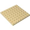 XYEIUGO 41539 Piastra Base Piastra 8x8 10 Pezzi GDS-528 compatibile con Lego Mattoncini da Costruzione Colore:Beige 5