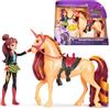 Unicorn Academy Set Unicorn Academy, Valentina & Cinder, con 2 Accessori Per l'Equitazione e Strumento per lo Styling dei Capelli, Bambole e Unicorni Giocattolo per Bambine, 4+ Anni