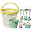 Genérico Juegos de y Playa - Set di secchi pieghevoli con pala e , set colorato, per bambini e bambine 3 anni in su, giardino, viaggi, vacanze, all'aperto