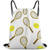 Generic Zaino Coulisse, Leggero Zaino Sportivo, Sports Tennis Rackets Balls, con Coulisse Sacco Sportive per Uomo, Spiaggia, Donna, 36X42cm