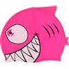 TOYANDONA Cuffia da Nuoto a Forma di Squalo in Silicone Rosa, Traspirante e Minimizza, per Festa e Giochi in Piscina