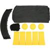 Allthingstore Kit da beach volley portatile con rete rotonda flessibile 3 palline e borsa per il trasporto per uso in cortile, spiaggia, parco (palline da 9 cm (palline da 9 cm e 12,5 cm)