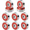 Tsawntd Cuscinetti per Skateboard Cuscinetti a Sfere a Doppia schermatura 608RS- ABEC-7 Parti di Ricambio Rosso 10 Pezzi Cuscinetto per Scooter sostitutivo Sfera per Pattini rotelle con Doppia scher