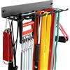 Generic Scaffale multiuso per attrezzature da palestra, bande di resistenza resistenti per manubri, fasce per esercizi, cinture di sollevamento e corde per saltare, nero