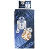 Jay Franco Set sacco a pelo e cuscino Star Wars Droidi - Comodo sacco nanna da viaggio con manico, ideale per gite scolastiche e pigiama party