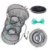 MDSIOKHJ Trappole per Pesci Pieghevoli Rete da Pesca Portatile Pieghevole for pesciolini, aragoste, gamberetti, Aragosta, con Corda 32 Piedi(40x80cm)