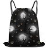 Generic Halloween Dark Night Full Moon Pumpkin Skull Borsa Coulisse Sacca con Cordoncino Unisex Moda per Spiaggia Yoga Vita Quotidiana Borsa con Cordoncino 36X42Cm
