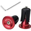 PLATT Tappi terminali del manubrio in alluminio, per bici da strada, mountain bike, BMX, Rosso