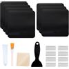 Tsawntd Kit di Riparazione Toppa per Trampolino 4x4 Pollici Toppa per Trampolino per Fori o Strappi Sostituzione Kit di Riparazione Professionale Accessori, Set 2 (19 Pezzi) Tenda