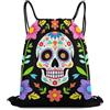 Generic Zaino Coulisse, Personalizzato Zaino Sportivo, Mexican Day of Dead Flower Traditional Sugar Skull, Fashion Sacca Sportiva Palestra per Piscina, Festival, Uomo, 36X42cm