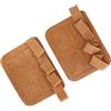 AMONIDA Grip Pad per Palestra Fitness Doppio Strato in Pelle Bovina Comodi da Allenamento a Quattro per Sollevamento Pesi Cross Training, Confezione da 2 (BLACK)