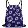 Generic Blue Indigo Borsa Palestra Sacca con Cordoncino Unisex Moda per Viaggi Shopping Uomo Borsa con Cordoncino 36X42Cm