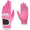 GFDSGRE Guanti Golf 1 paio di guanti da golf donna in tessuto traspirante antiscivolo protettivi indossare a mano accessorio(Pink,20)