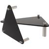 BCOATH Supporto per Palloni da Calcio e Basket in Acrilico Nero, Design Triangolare con Asta in Acciaio Inox, Salvaspazio e Versatile, 2 Unitá per Uffici e Scaffali