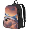 Tamiger Bella stampa aeroplano cielo grande capacità borsa unisex resistente all'acqua leggera all'aperto weekend fughe